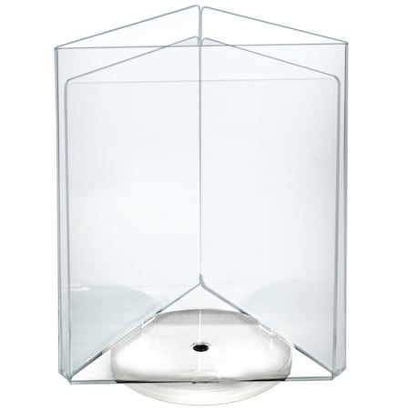 Azar Displays Three-Sided Revolving Sign and Menu Holder, 8.5 in. W x 11 in. H 193732-WHT